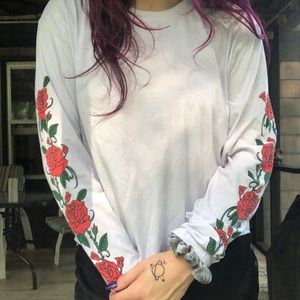 White rose long sleeve